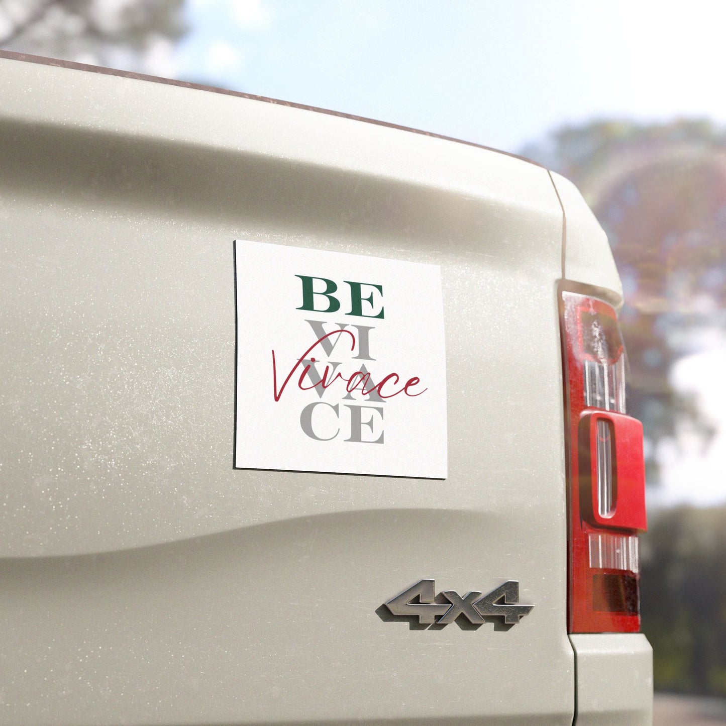 BEVIVACE Inspirational Car Magnet - "Fast and Lively"