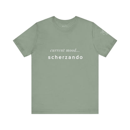 BEVIVACE Current Mood T-Shirt, Scherzando Music Graphic for Music Lovers
