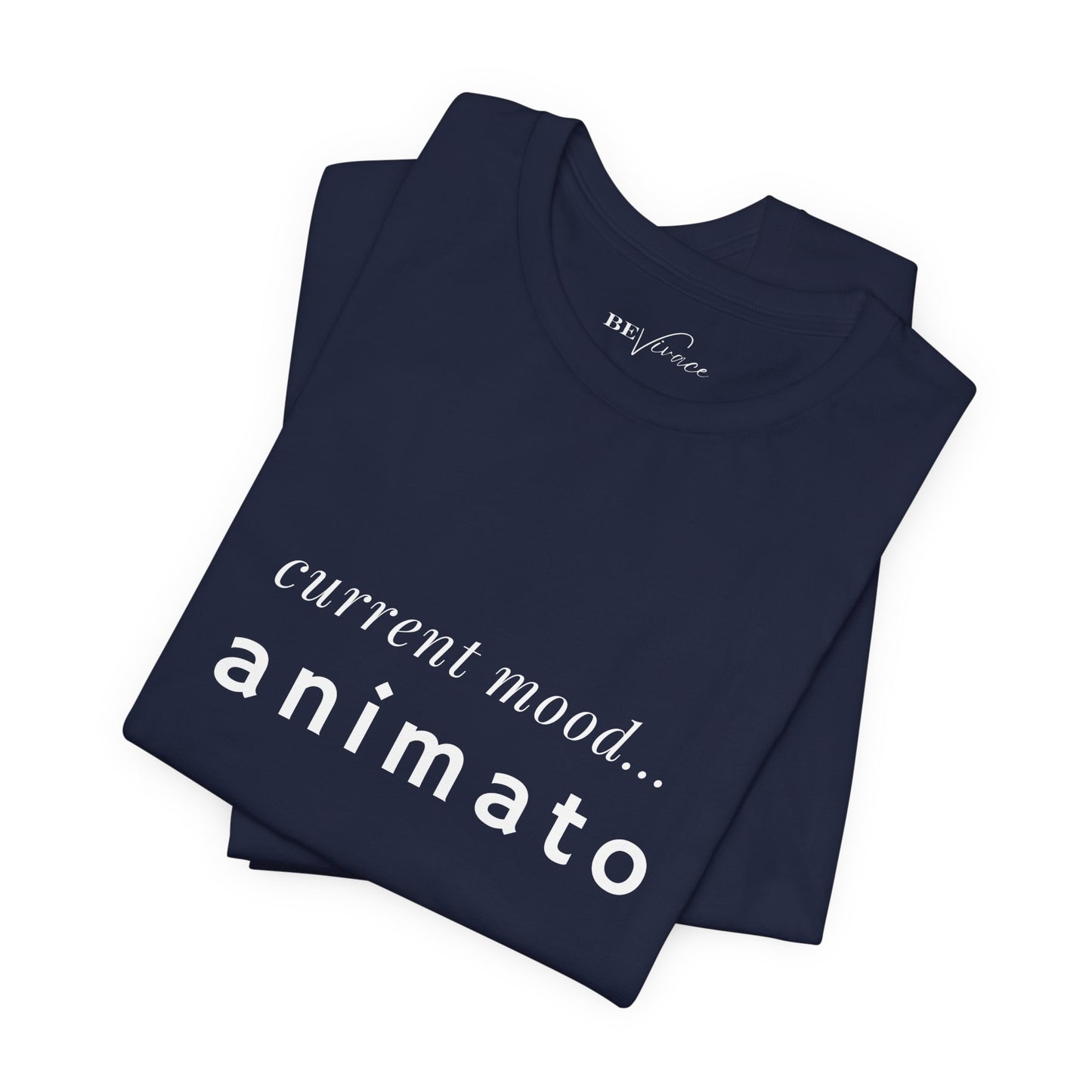 BEVIVACE Current Mood T-Shirt, Animato Music Graphic for Music Lovers
