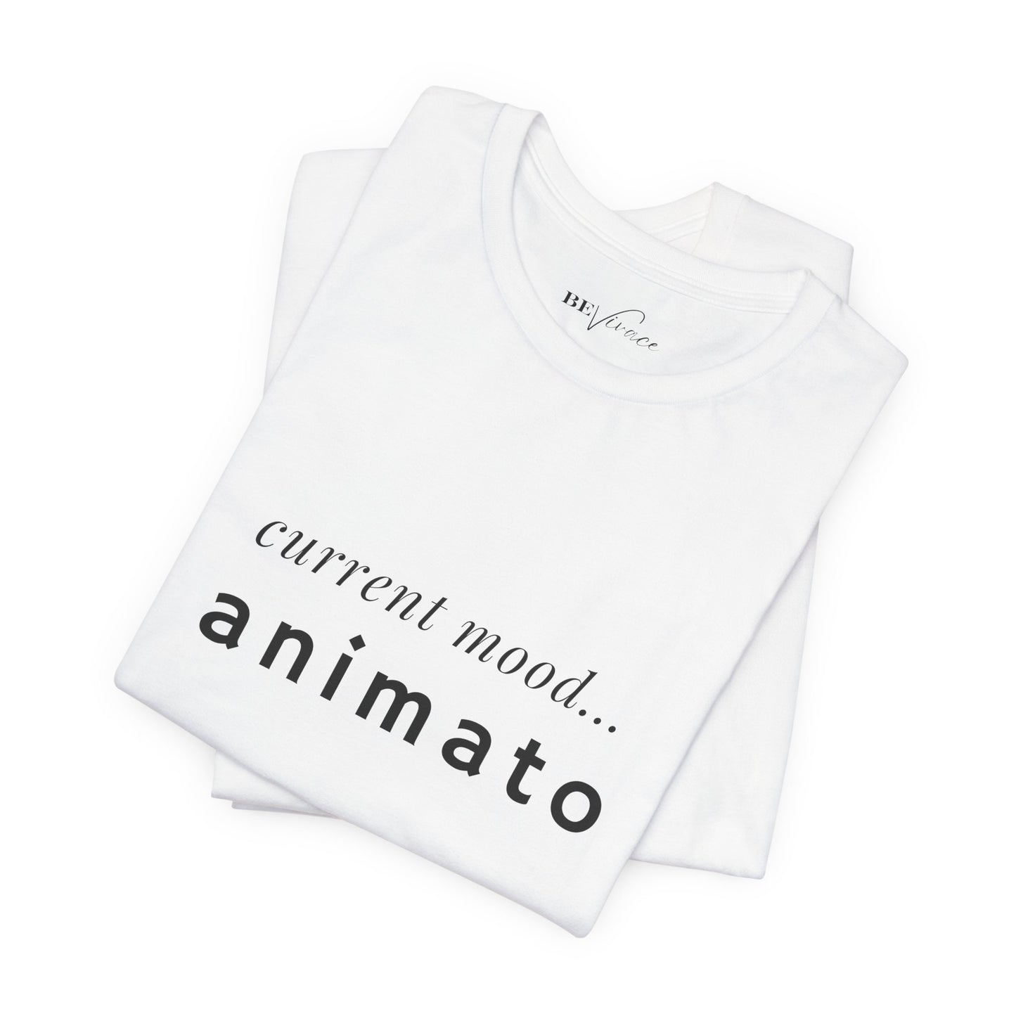 BEVIVACE Current Mood T-Shirt, Animato Music Graphic for Music Lovers