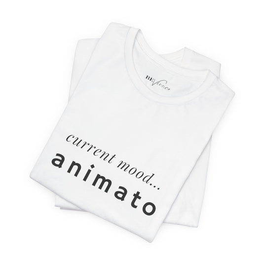 BEVIVACE Current Mood T-Shirt, Animato Music Graphic for Music Lovers