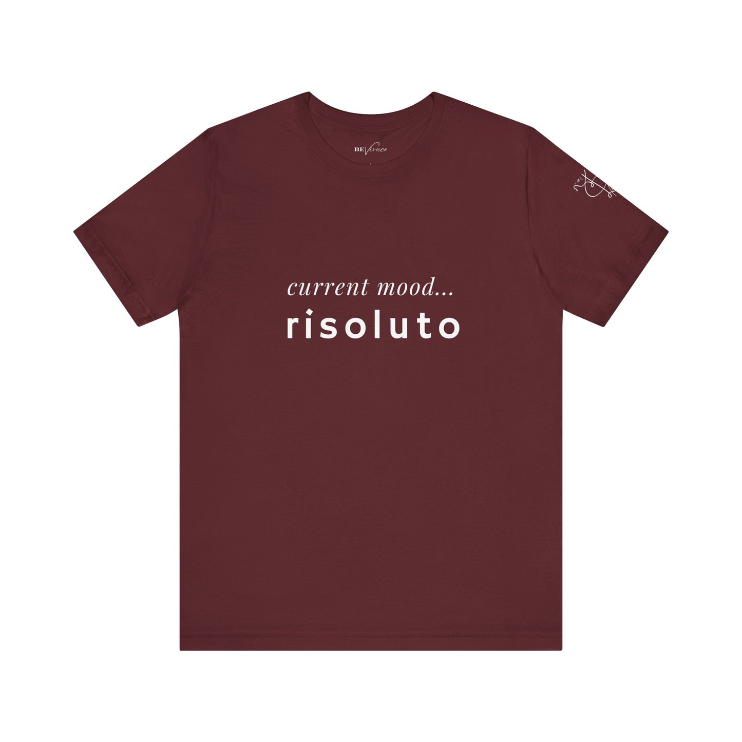 BEVIVACE Current Mood T-Shirt, Risoluto Music Graphic for Music Lovers