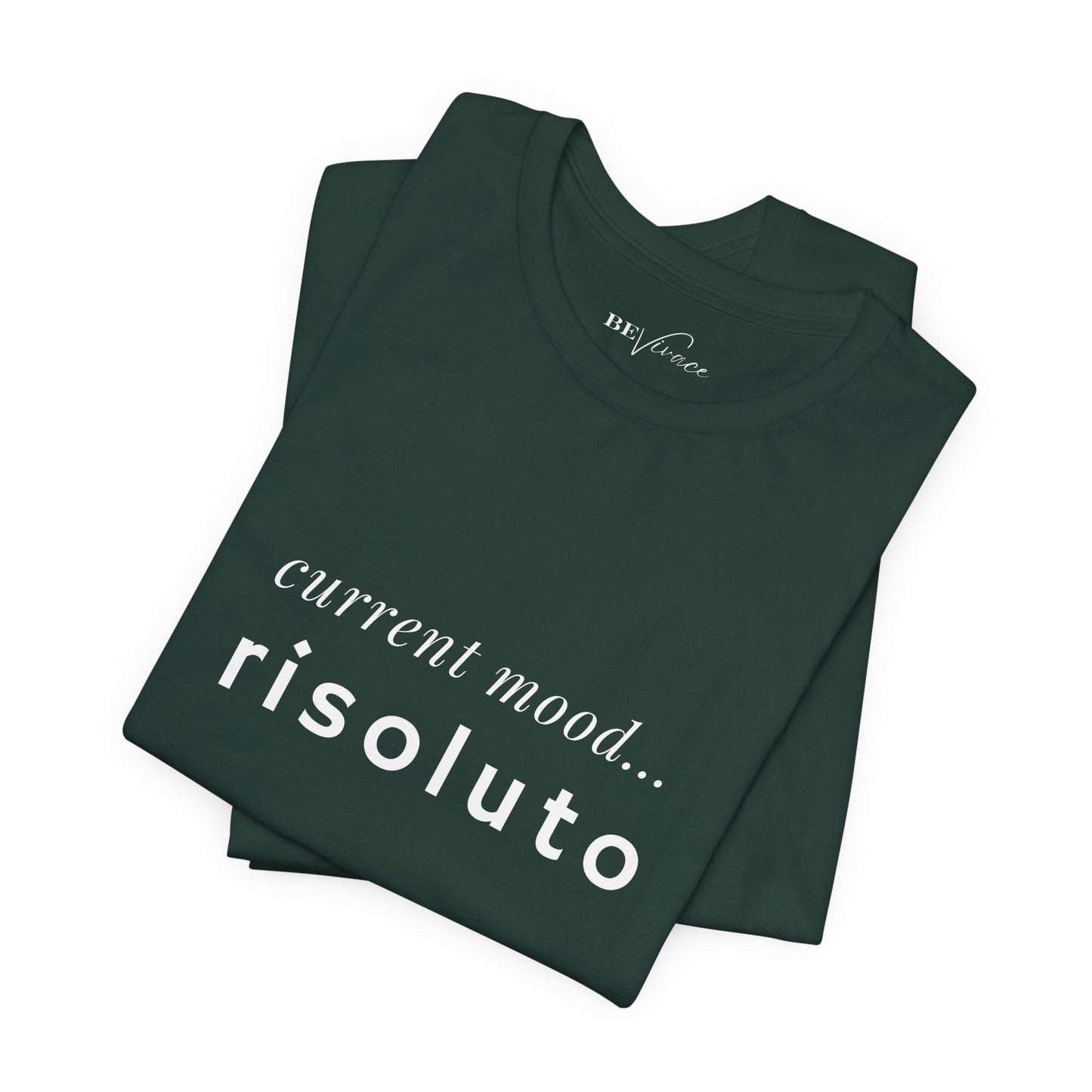 BEVIVACE Current Mood T-Shirt, Risoluto Music Graphic for Music Lovers