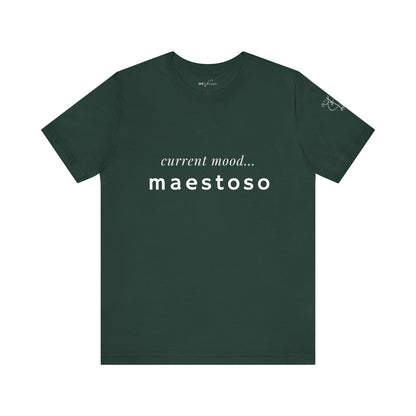 BEVIVACE Current Mood T-Shirt, Maestoso Music Graphic for Music Lovers