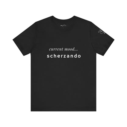 BEVIVACE Current Mood T-Shirt, Scherzando Music Graphic for Music Lovers