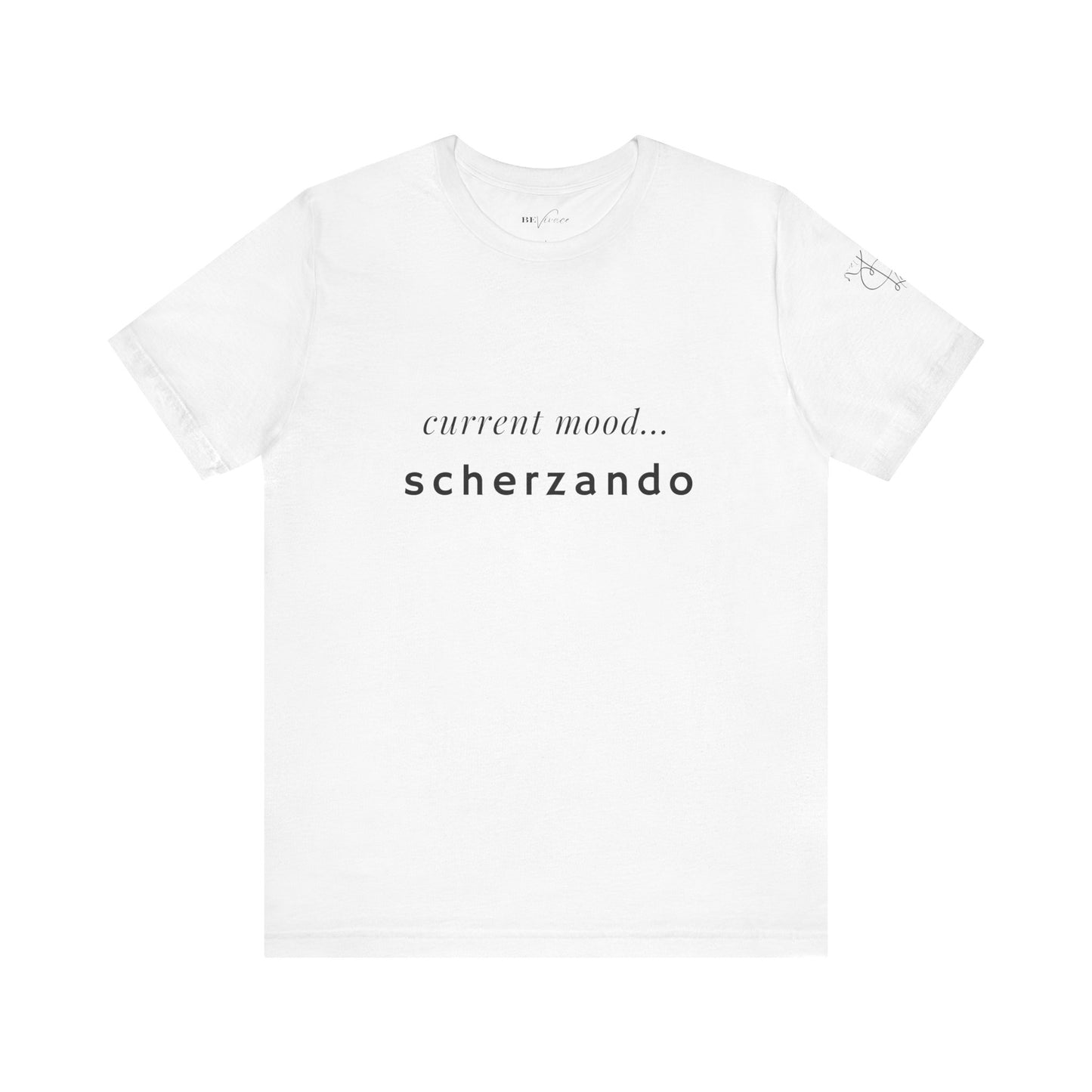 BEVIVACE Current Mood T-Shirt, Scherzando Music Graphic for Music Lovers