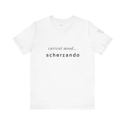 BEVIVACE Current Mood T-Shirt, Scherzando Music Graphic for Music Lovers
