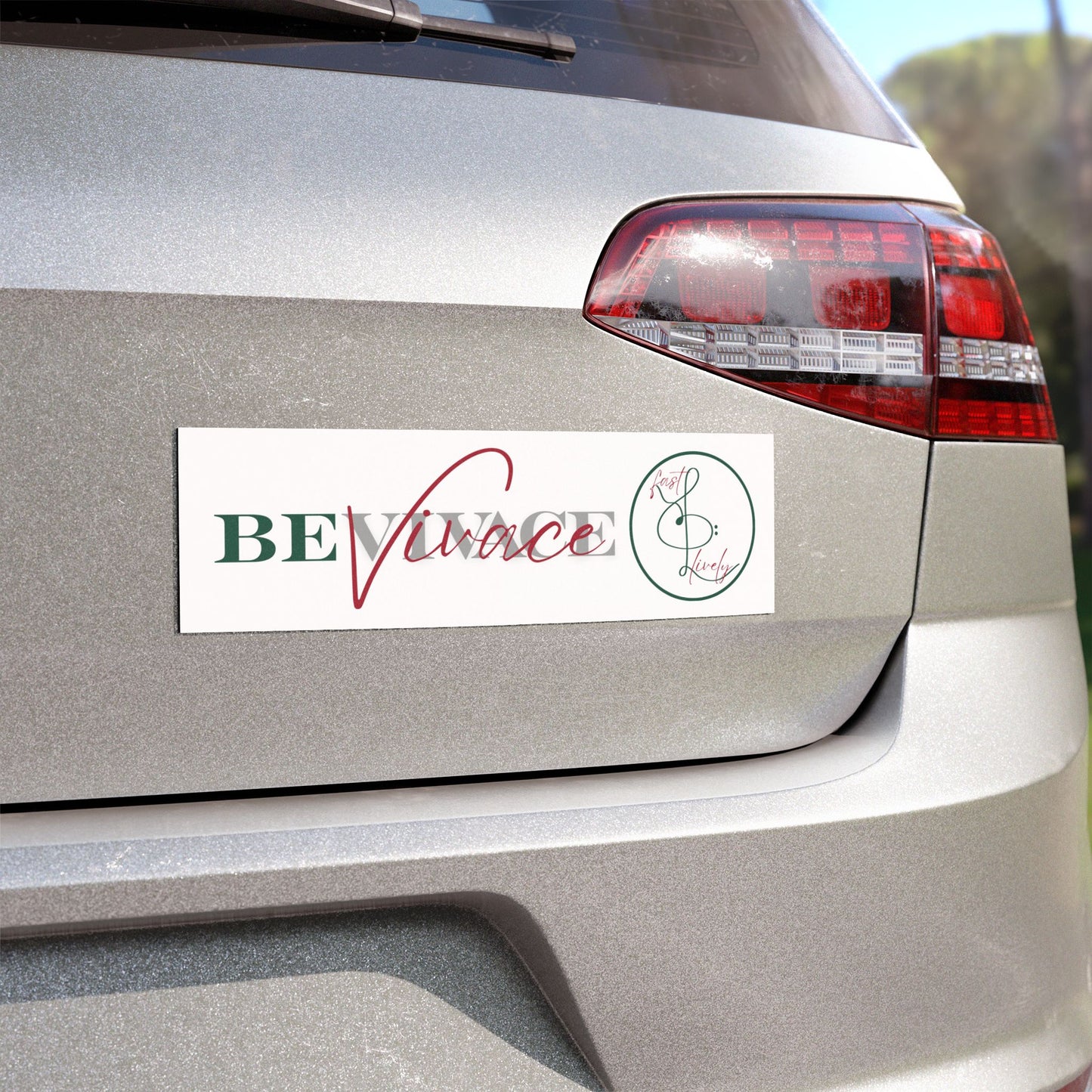 BEVIVACE Inspirational Car Magnet - "Fast and Lively"