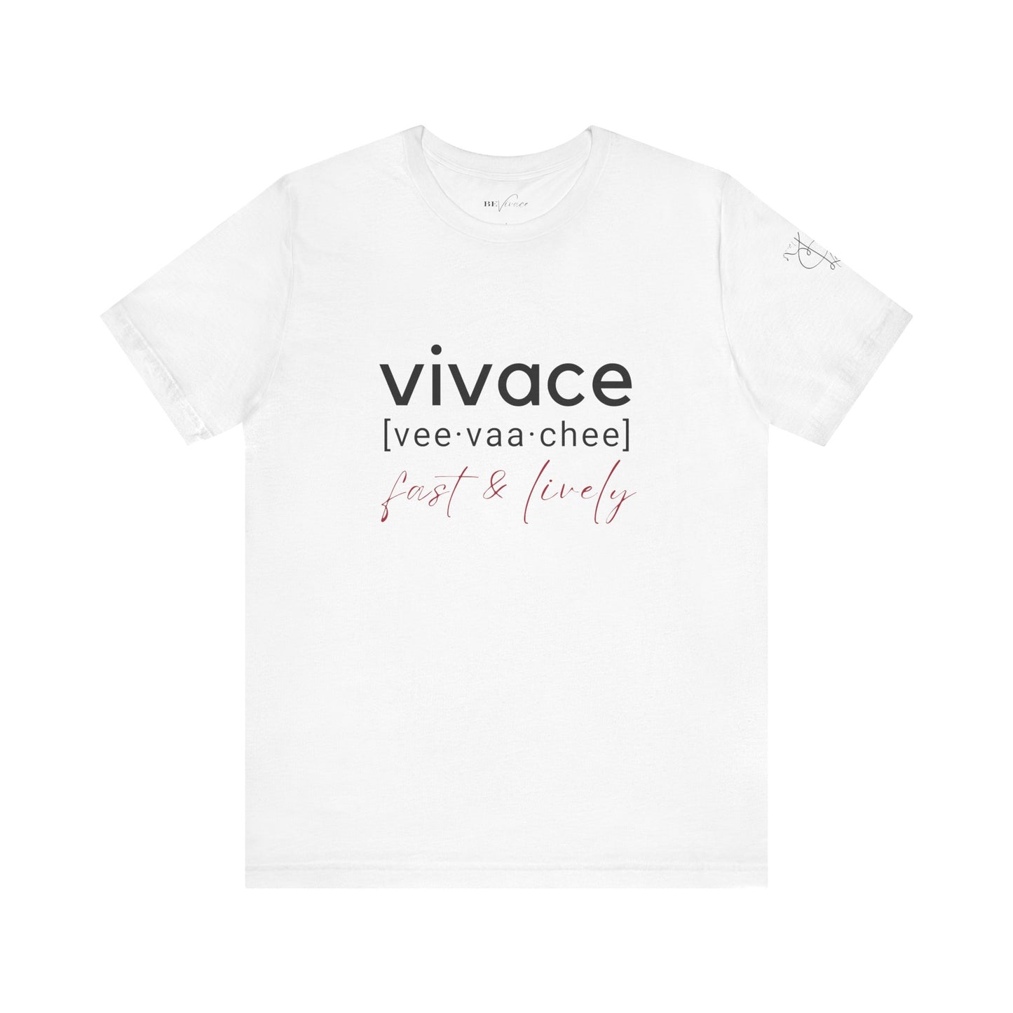 BEVIVACE Fast & Lively VIVACE T-Shirt Front and Back Graphic, Music Graphic for Music Lovers