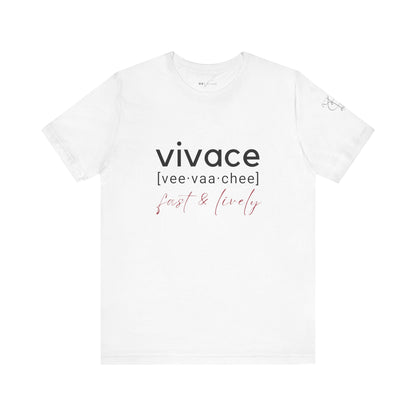 BEVIVACE Fast & Lively VIVACE T-Shirt Front and Back Graphic, Music Graphic for Music Lovers