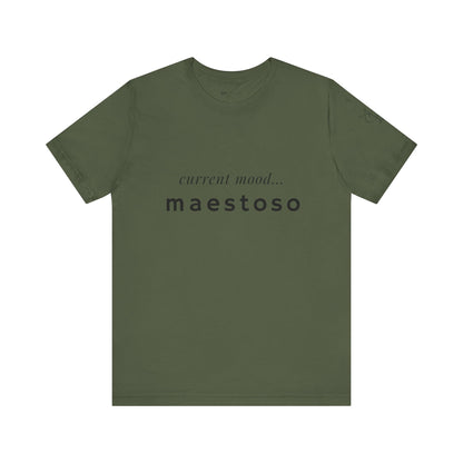 BEVIVACE Current Mood T-Shirt, Maestoso Music Graphic for Music Lovers