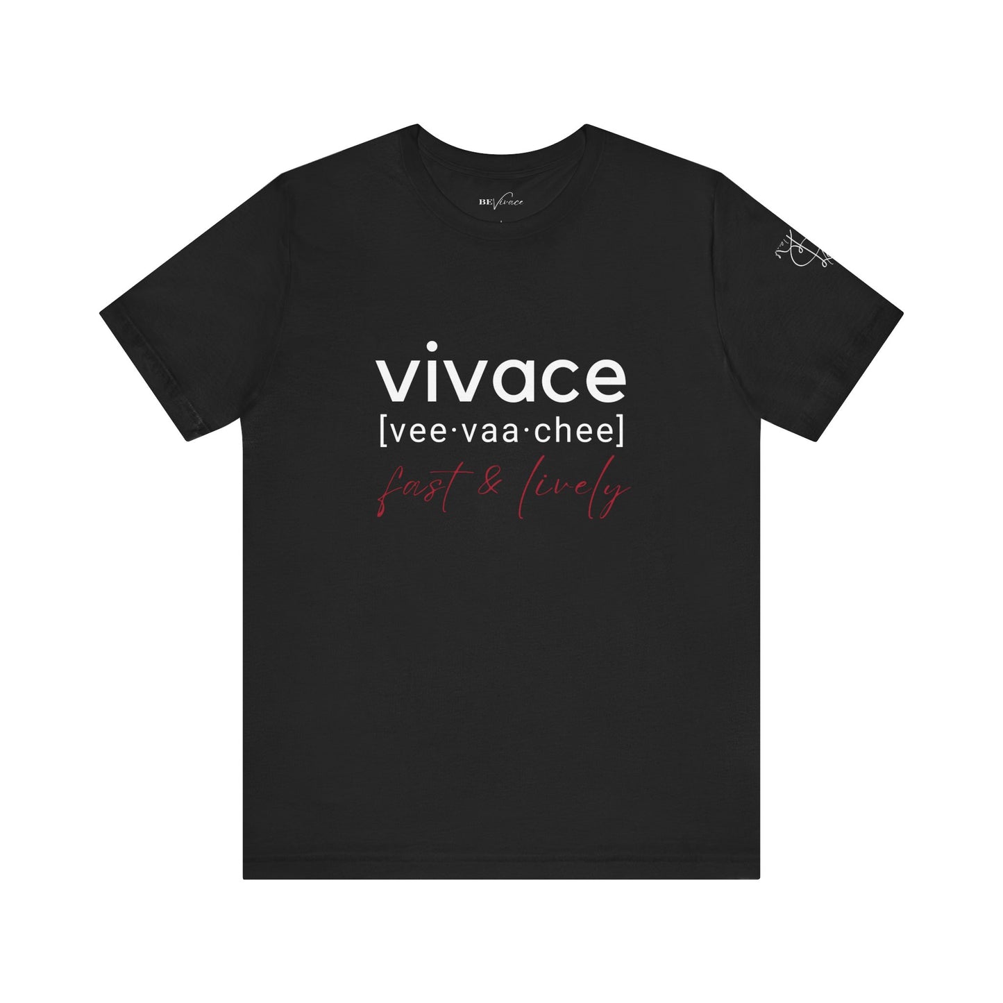 BEVIVACE Fast & Lively VIVACE T-Shirt Front and Back Graphic, Music Graphic for Music Lovers