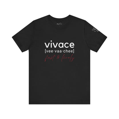 BEVIVACE Fast & Lively VIVACE T-Shirt Front and Back Graphic, Music Graphic for Music Lovers