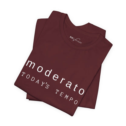 BEVIVACE Today’s Tempo T-Shirt, Moderato Music Graphic for Music Lovers