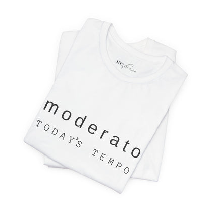 BEVIVACE Today’s Tempo T-Shirt, Moderato Music Graphic for Music Lovers