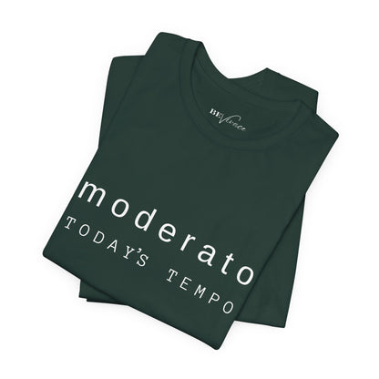 BEVIVACE Today’s Tempo T-Shirt, Moderato Music Graphic for Music Lovers
