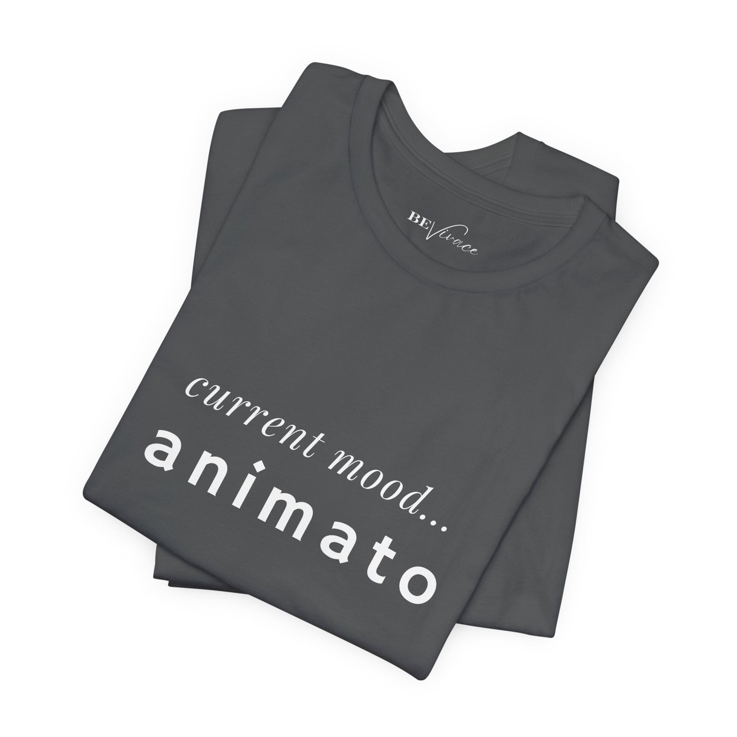 BEVIVACE Current Mood T-Shirt, Animato Music Graphic for Music Lovers