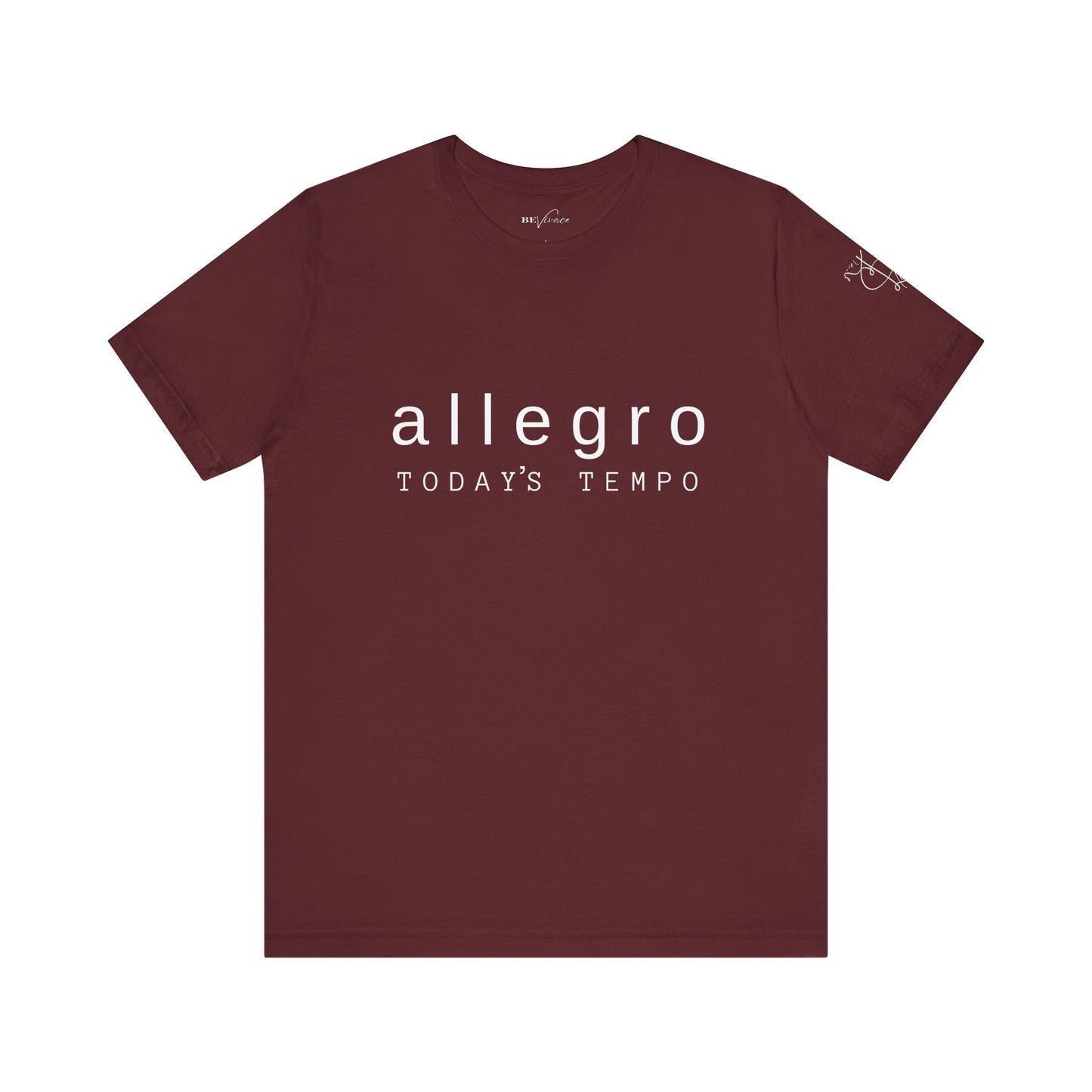 BEVIVACE Today’s Tempo T-Shirt, Allegro Music Graphic for Music Lovers