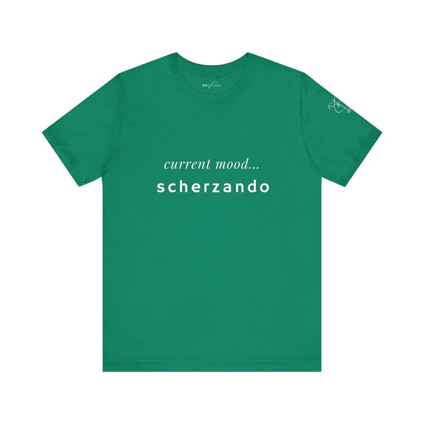 BEVIVACE Current Mood T-Shirt, Scherzando Music Graphic for Music Lovers