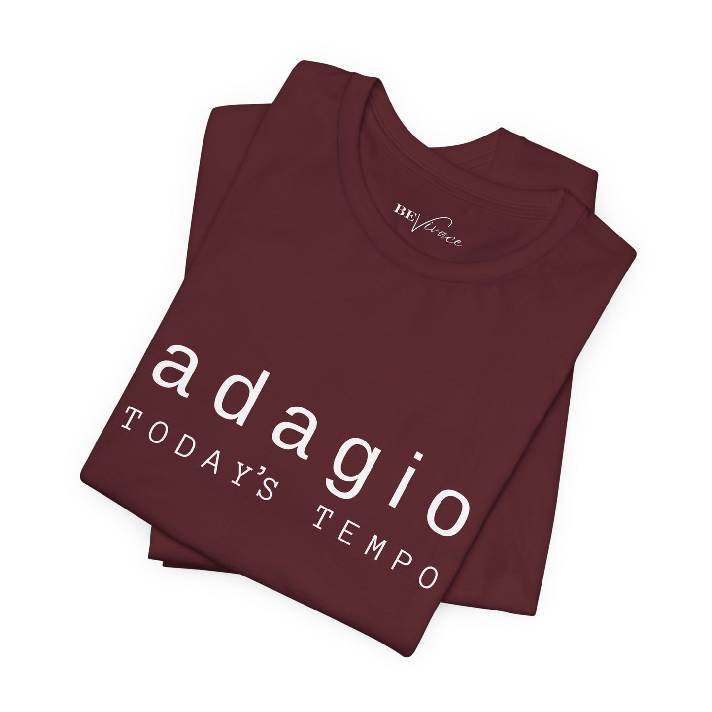 BEVIVACE Today’s Tempo T-Shirt, Adagio Music Graphic for Music Lovers