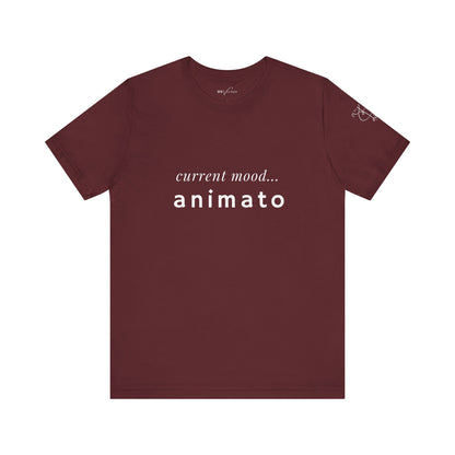 BEVIVACE Current Mood T-Shirt, Animato Music Graphic for Music Lovers