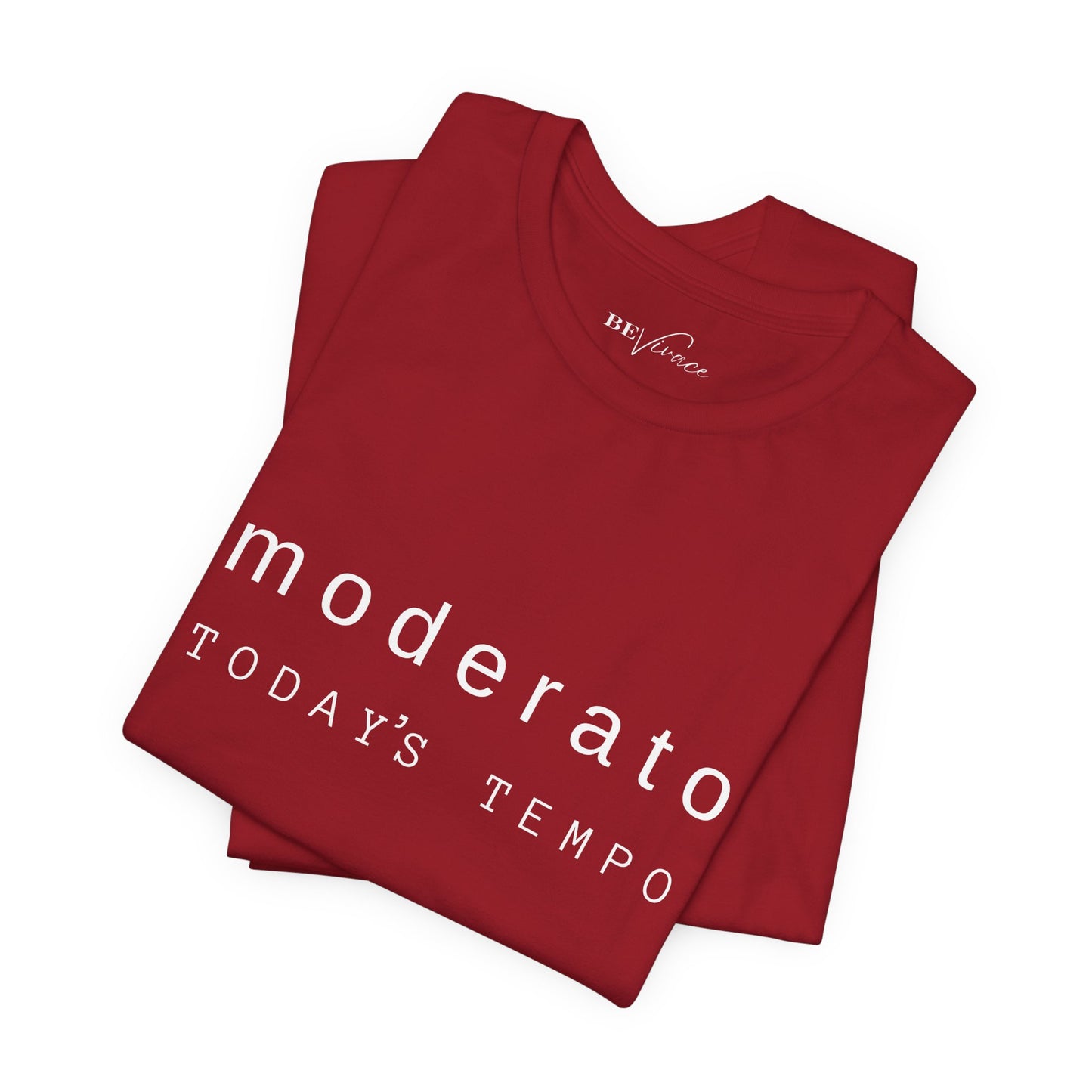 BEVIVACE Today’s Tempo T-Shirt, Moderato Music Graphic for Music Lovers
