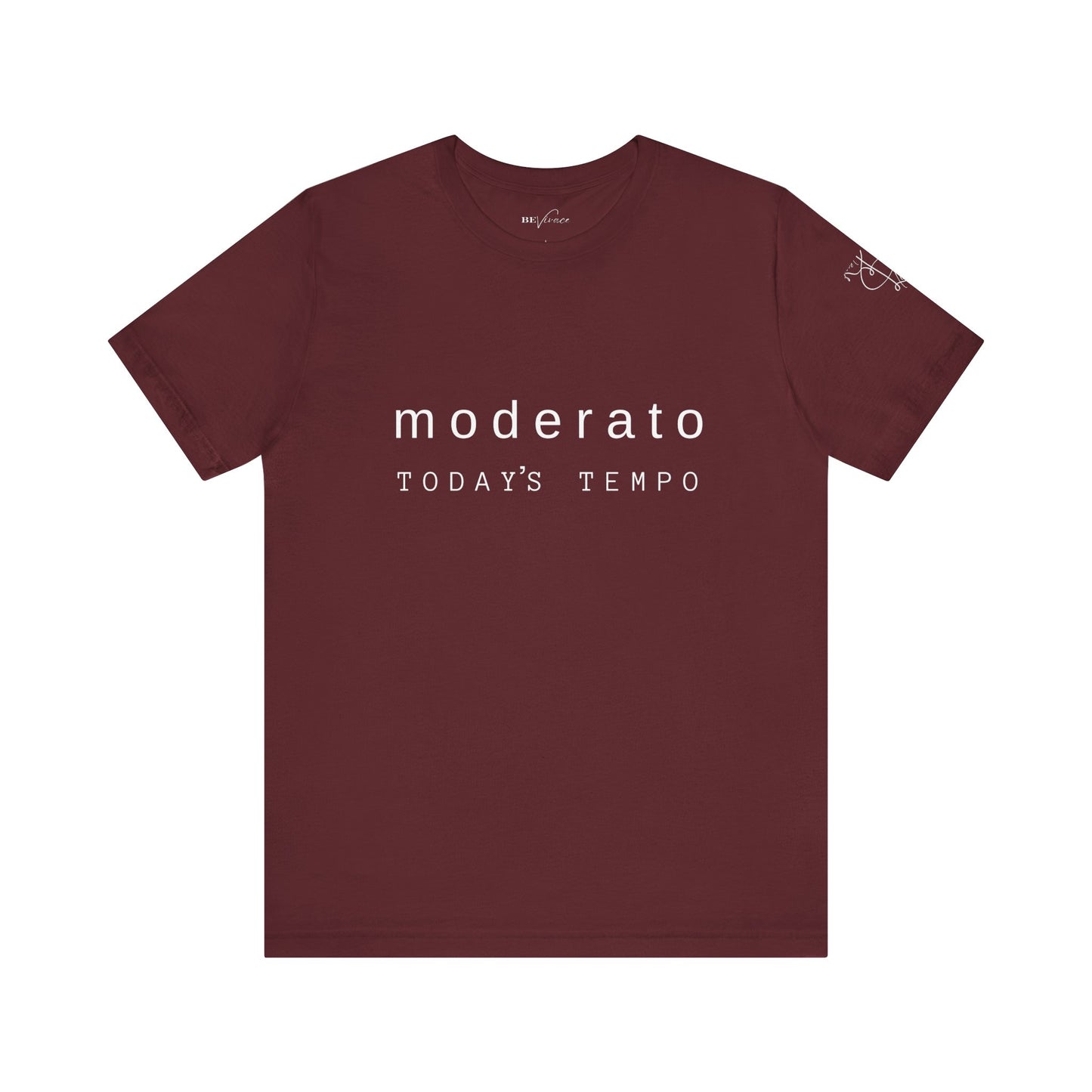 BEVIVACE Today’s Tempo T-Shirt, Moderato Music Graphic for Music Lovers