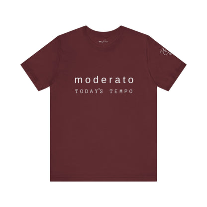 BEVIVACE Today’s Tempo T-Shirt, Moderato Music Graphic for Music Lovers