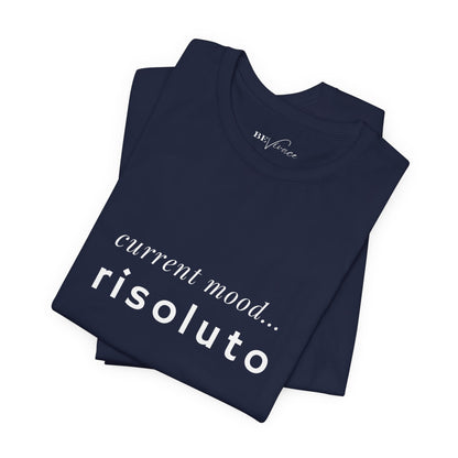 BEVIVACE Current Mood T-Shirt, Risoluto Music Graphic for Music Lovers