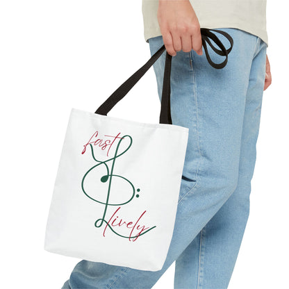 BEVIVACE Fast & Lively VIVACE Tote Bag, Eco-Friendly Carryall