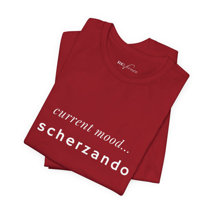 BEVIVACE Current Mood T-Shirt, Scherzando Music Graphic for Music Lovers