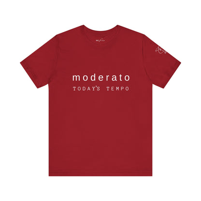 BEVIVACE Today’s Tempo T-Shirt, Moderato Music Graphic for Music Lovers