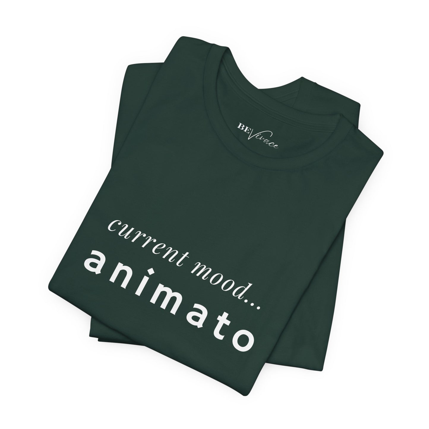 BEVIVACE Current Mood T-Shirt, Animato Music Graphic for Music Lovers