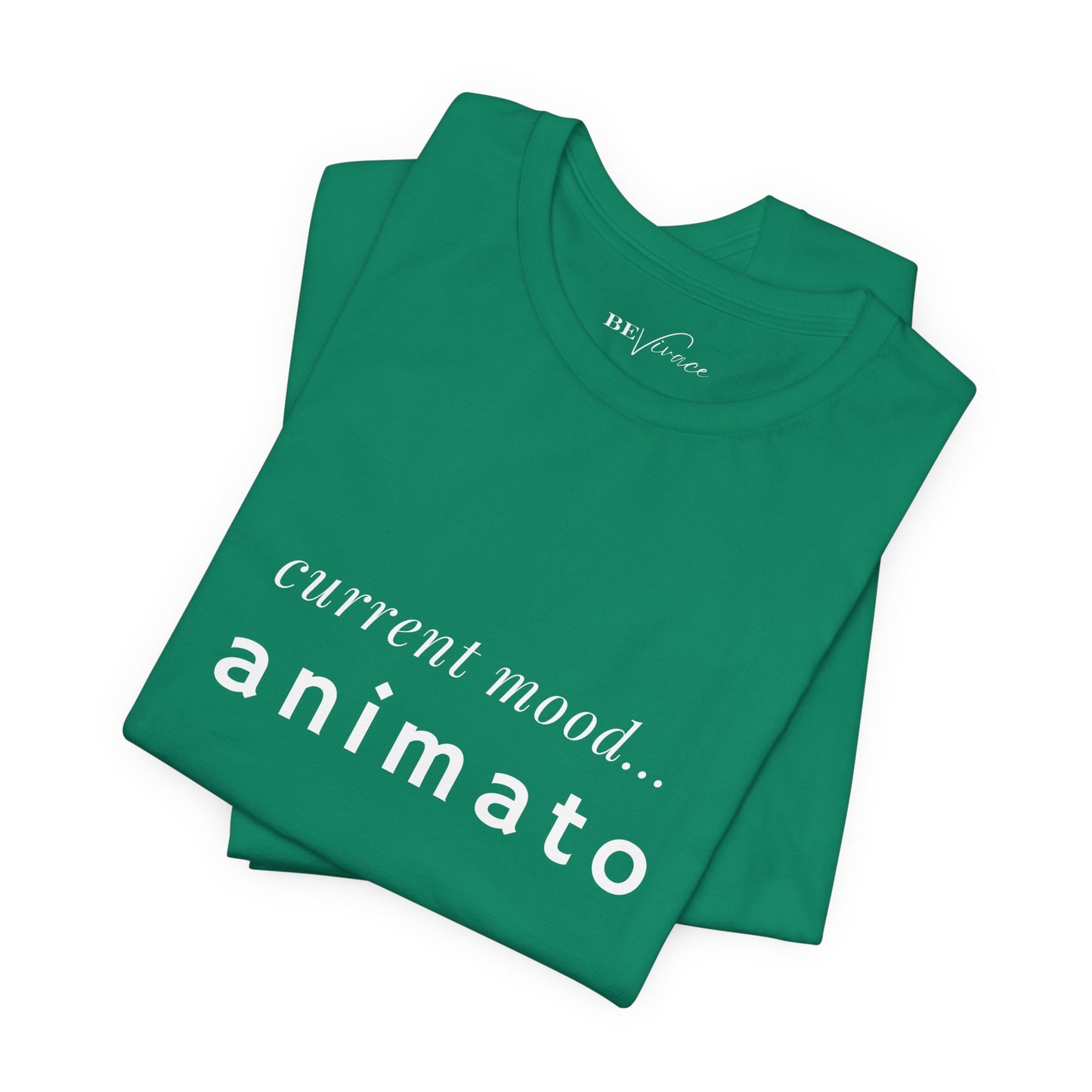 BEVIVACE Current Mood T-Shirt, Animato Music Graphic for Music Lovers