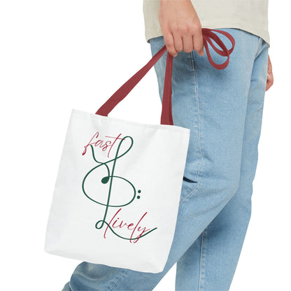 BEVIVACE Fast & Lively VIVACE Tote Bag, Eco-Friendly Carryall