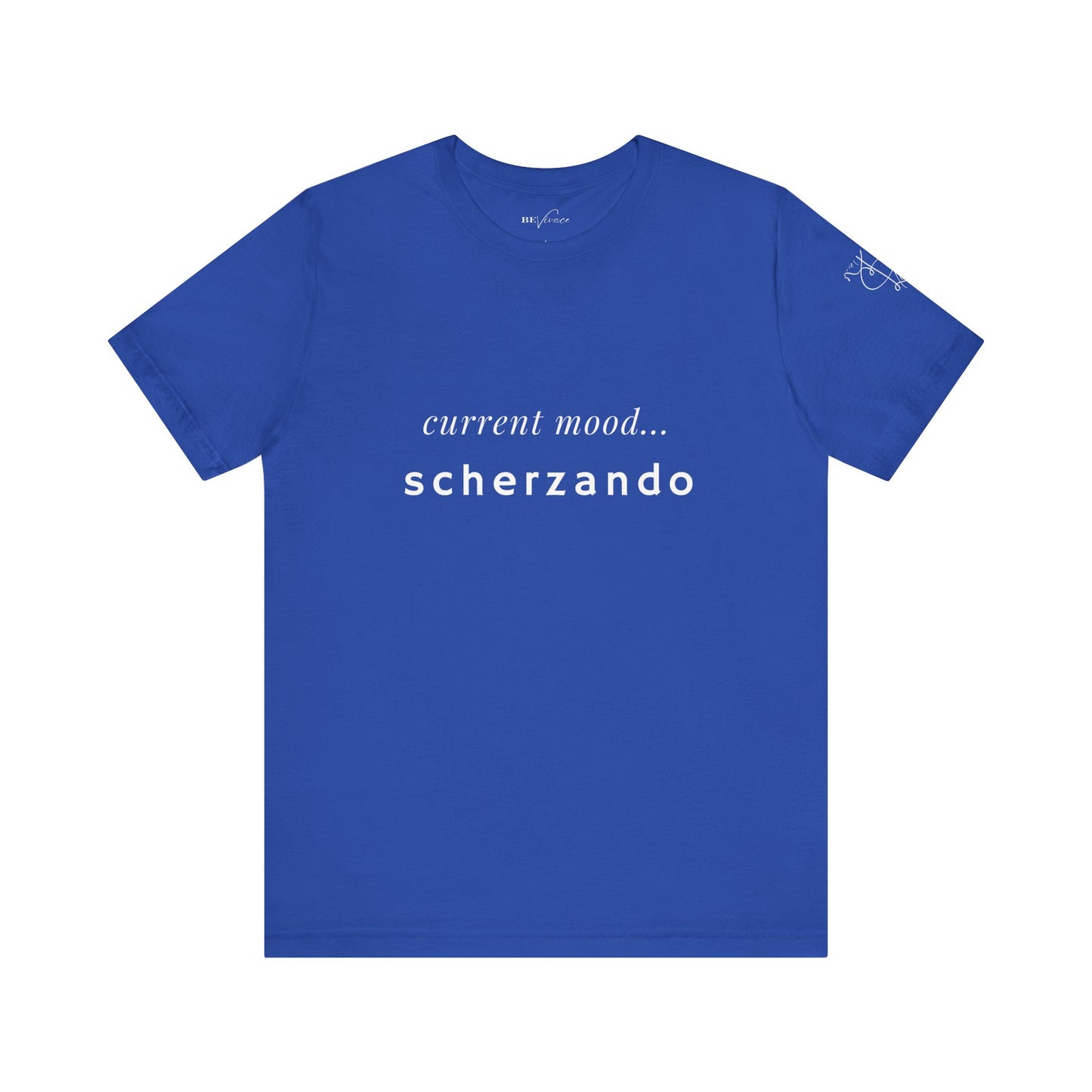 BEVIVACE Current Mood T-Shirt, Scherzando Music Graphic for Music Lovers