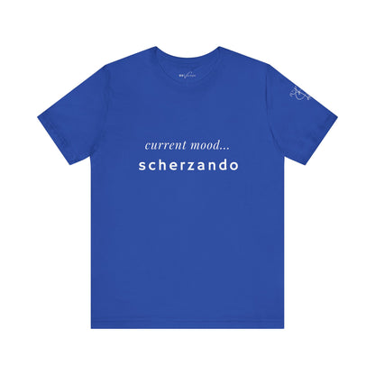 BEVIVACE Current Mood T-Shirt, Scherzando Music Graphic for Music Lovers
