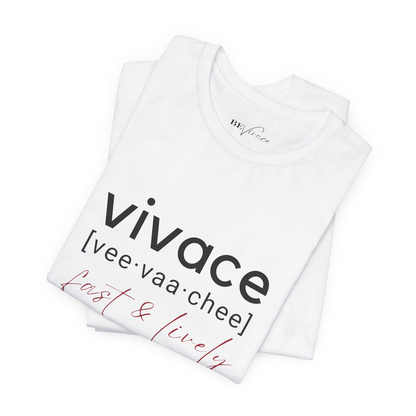 BEVIVACE Fast & Lively VIVACE T-Shirt, Music Graphic for Music Lovers