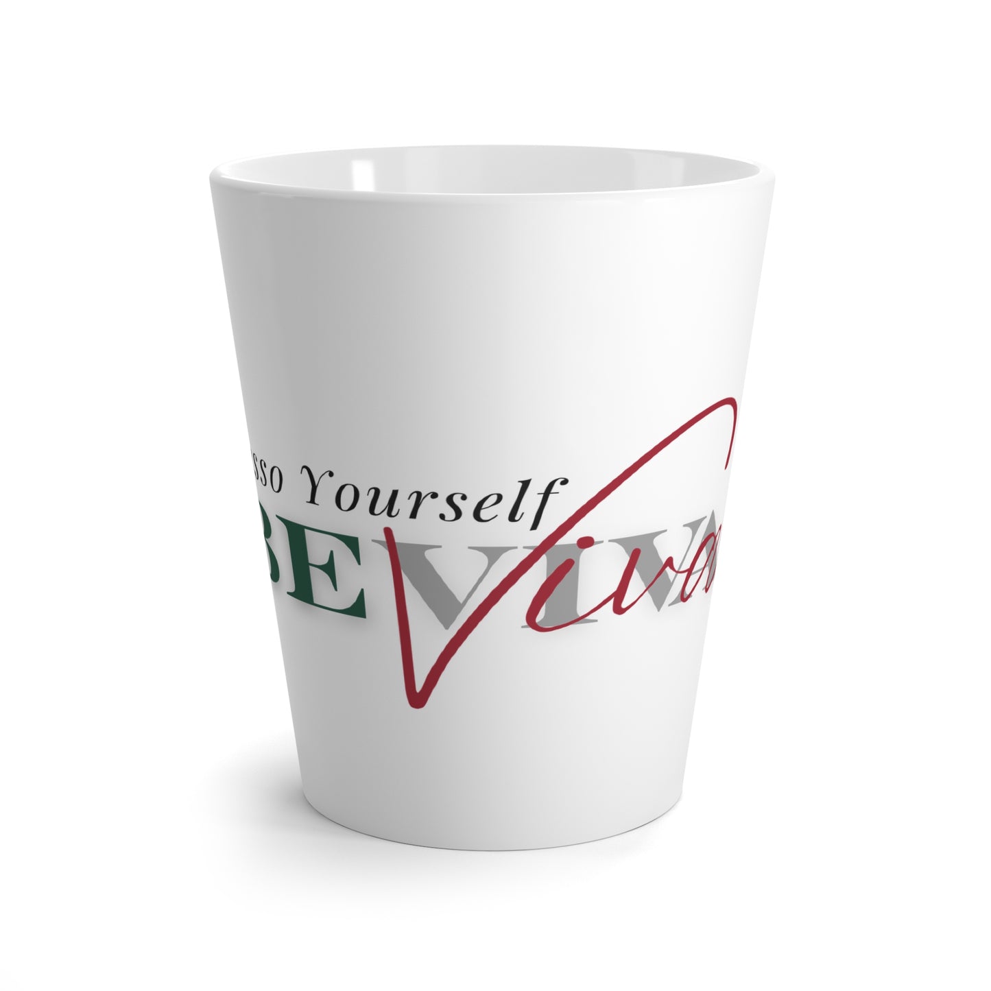 BEVIVACE Inspirational Latte Mug - "Espresso Yourself" Perfect Gift for Musician's and Coffee Lovers
