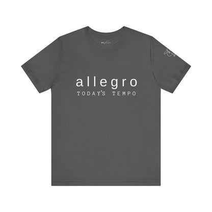 BEVIVACE Today’s Tempo T-Shirt, Allegro Music Graphic for Music Lovers